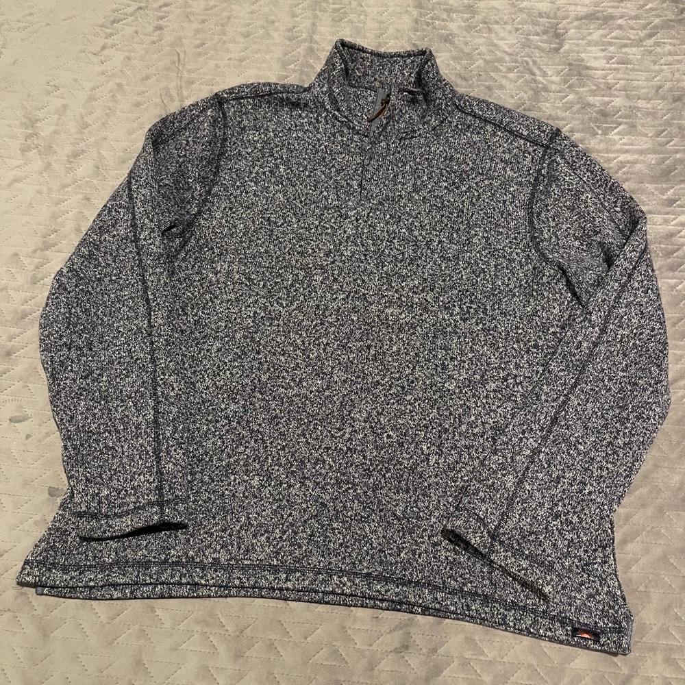 Faherty 1/4 zip sweater mens size XL blue NWOT